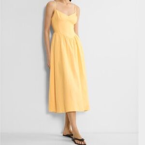 Wilfred Yellow Maxi Sundress Spaghetti Strap Sweetheart